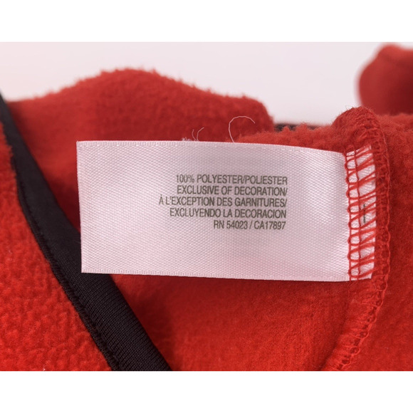 Old Navy Y2K Fleece 1/4 Zip Fleece Red Blue 2010's Spell Out Embroidered S - Picture 8 of 11